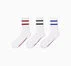 3-Pack Varsity Stripe Half-Crew Socks White
