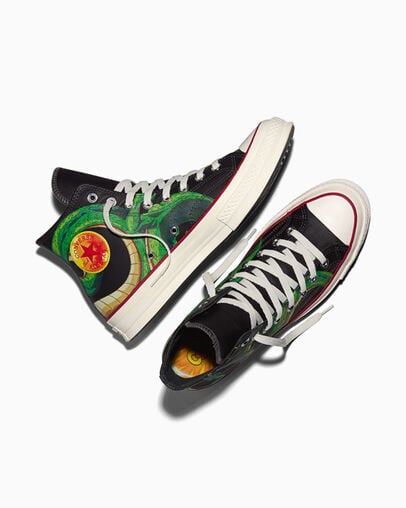 Converse Chuck 70 x Dragon Ball Z Shenron Black/Cyber Yellow, Angled View