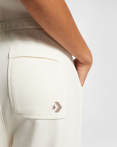 Wordmark Fleece Pants Converse Egret