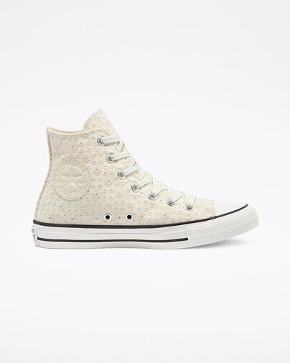 Canvas Broderie Chuck Taylor All Star Aigrette/Ivoire naturel/Noir, Outer Side View