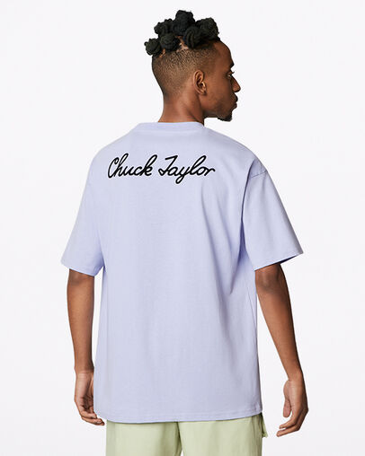 Chuck Taylor Sneaker Patch Crew Neck T-Shirt Serene Sapphire, Back View