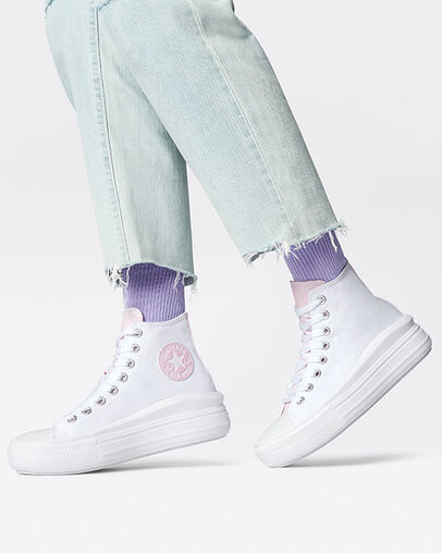 Chuck Taylor All Star Move Hybrid Floral Blanc/Mousse rose/Blanc, On Foot Shot 1