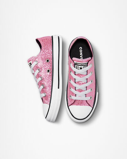 converse paillette rose