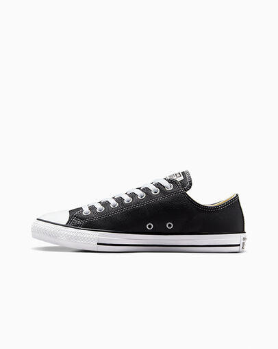 Chuck Taylor All Star Leather Schwarz, Inner Side View
