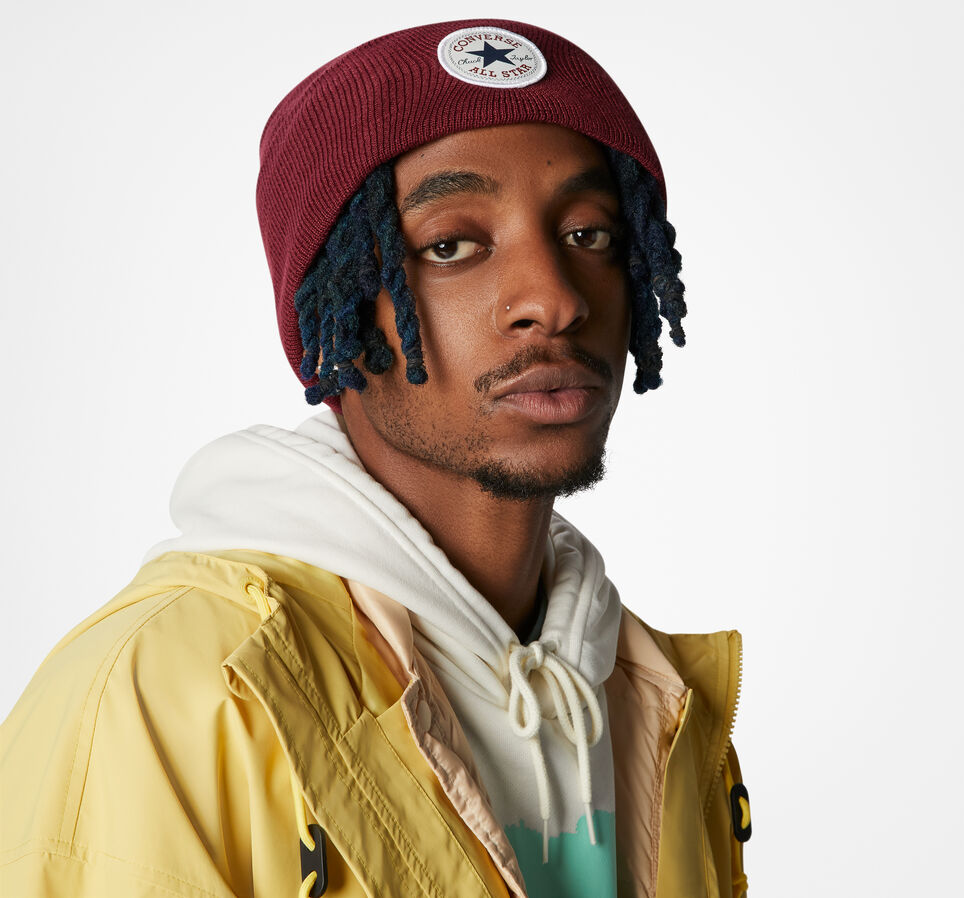 Chuck Taylor All Star Patch Beanie Dark Beetroot