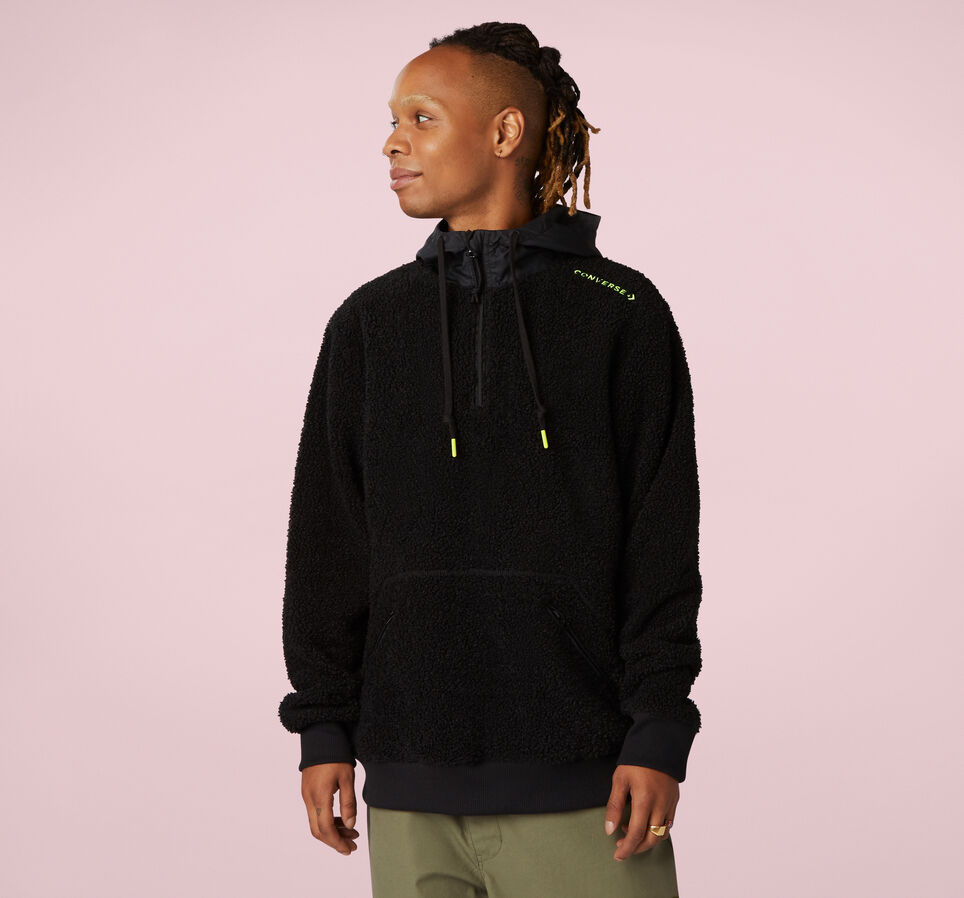 Mountain Club Sherpa Pullover Hoodie Converse Black