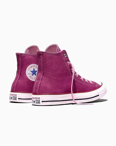 Chuck Taylor All Star Dip Dye Wide Width Sporty Berry Dyed, Heel View