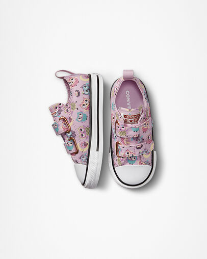 Chuck Taylor All Star Easy-On Owls Rosa &aacute;rtico claro/Sol suave, Top and Side View