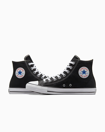 Chuck Taylor All Star Leather Black, Detail Angle View