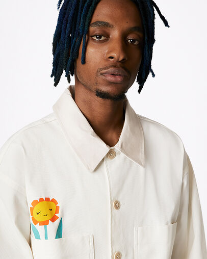 Veste l&eacute;g&egrave;re Much Love &Eacute;cru, Detail View