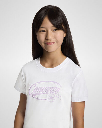 Puff Wordmark Short Sleeve T-Shirt White, Detail View