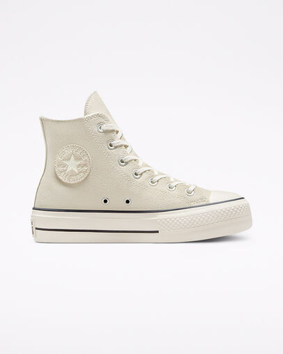 Chuck Taylor All Star Lift Platform Egret/Black/Egret, Outer Side View