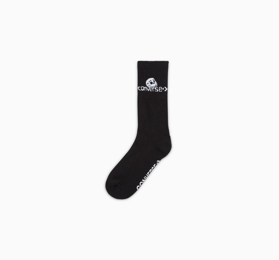 Skull Star Chevron Crew Socks Converse Black