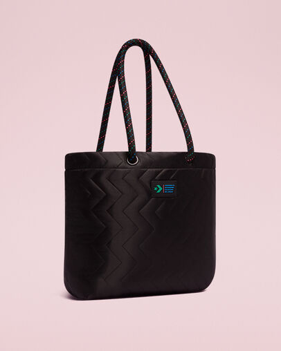 Sac fourre-tout matelass&eacute; Noir Converse, 3/4 View