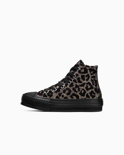 Chuck Taylor All Star EVA Lift Platform Leopard Light Fawn/Black/Black, Inner Side View