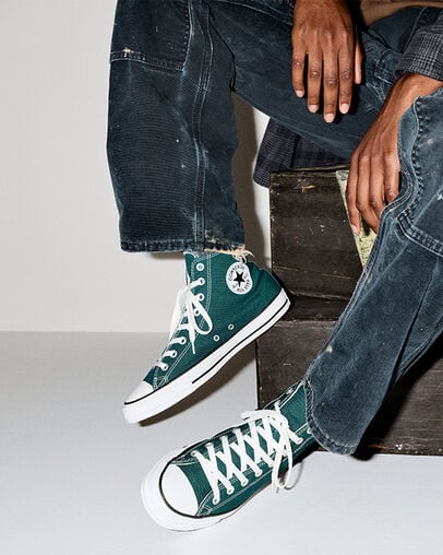 Chuck Taylor All Star Canvas Jaded Teal, On Foot Shot 1