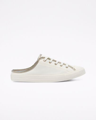 Chuck Taylor All Star Dainty Mule Egret/Light Gold/Egret, Outer Side View