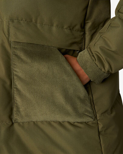 Counter Climate Long Down Jacket Converse Utility, Detail View
