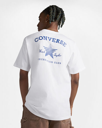 T-shirt double face Rec Club Go-To Converse White, Full Body View