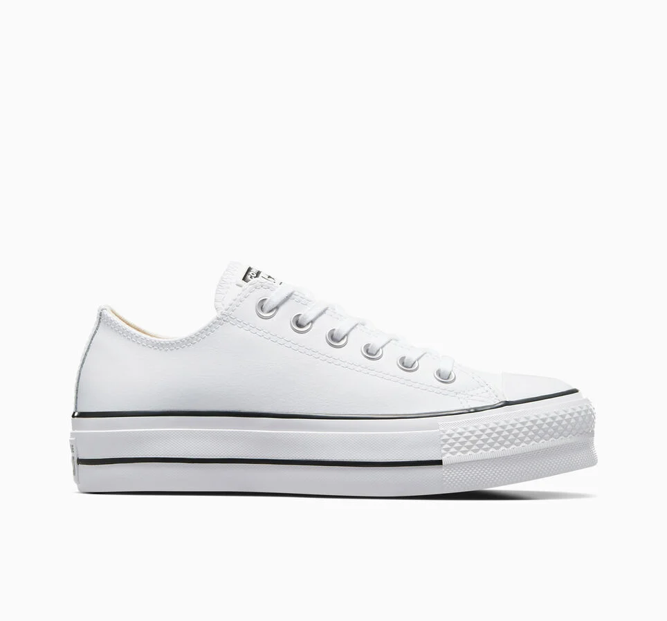 Chuck Taylor All Star Platform Clean Leather Weiß/Schwarz/Weiß