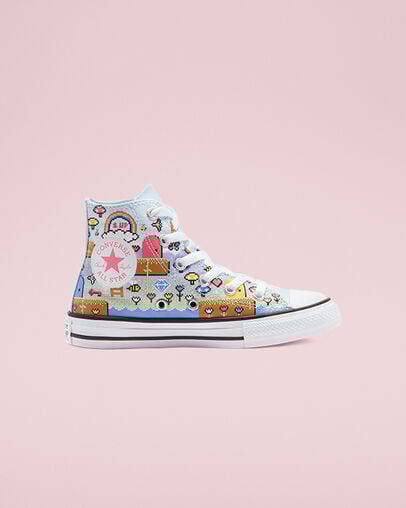 Chuck Taylor All Star Gamer Chambray Blue/Bold Pink/White, Outer Side View