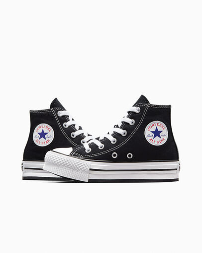 Chuck Taylor All Star EVA Lift Platform Canvas Black/White/Black, Detail Angle View