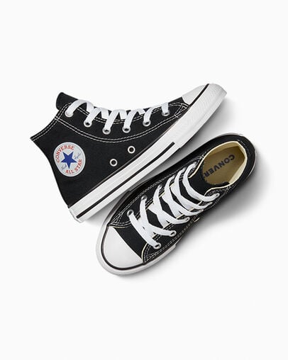 Chuck Taylor All Star Classic für Kleinkinder und Jugendliche Schwarz, Angled View