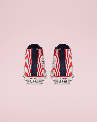 Chuck Taylor All Star Stars & Stripes Midnight Navy/University Red, Heel View