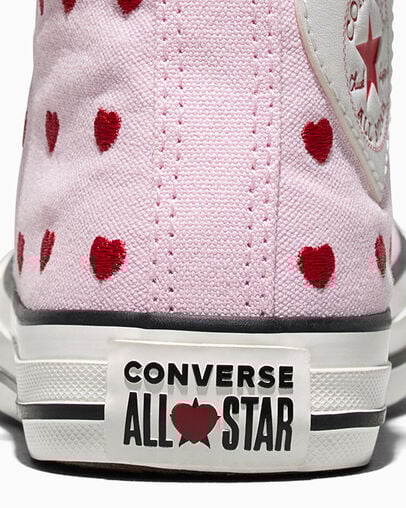 Chuck Taylor All Star Easy-On Valentine's Day New Found Bloom Pink/Vintage White/Black, Detail Angle View