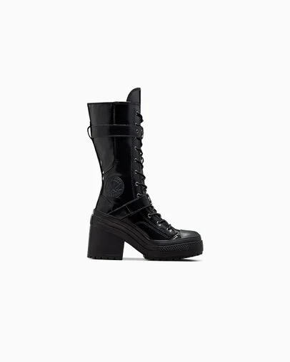 Chuck 70 De Luxe XXHi Leather Negro/Negro/Negro, Outer Side View