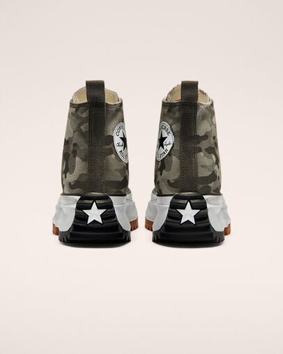 Run Star Hike Platform Laser Camo Black Grey Camo, Heel View