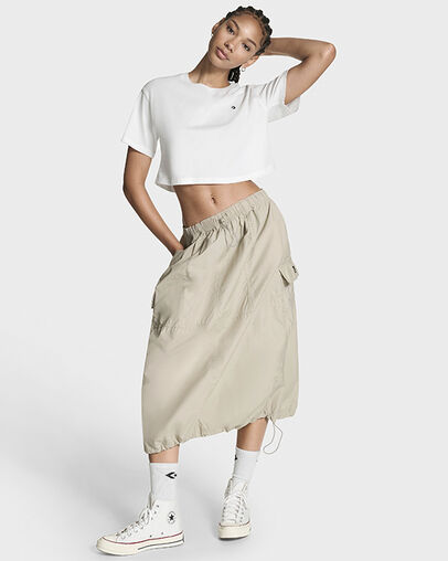 Cargo Parachute Skirt Papyrus, Back View