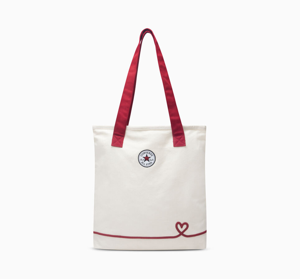 Sweetheart Tote Bag Natural Canvas