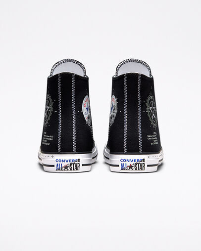 Chuck Taylor All Star Blueprint Black/High Risk Red, Heel View