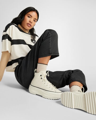 Leather Converse Hike Star Noir Converse RUN STAR HIKE Black Fast