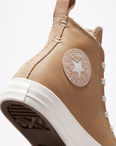 Cozy Tones Chuck Taylor All Star Tostado champ&aacute;n/Rosa crep&uacute;sculo, Detail Angle View