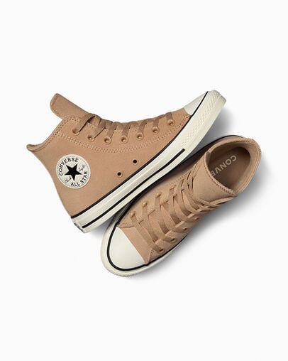 Chuck Taylor All Star Colorful Suede Warm Quarry/Egret/Brown, Angled View