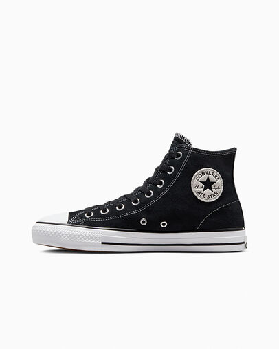 CONS Chuck Taylor All Star Pro en daim Noir/Noir/Blanc, Inner Side View