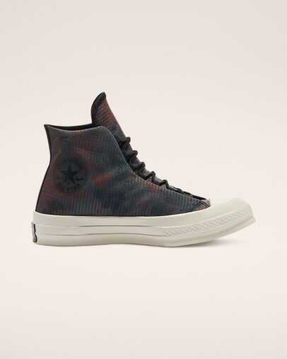 Chuck 70 Washed Florals Black/Terracotta Pink, Outer Side View