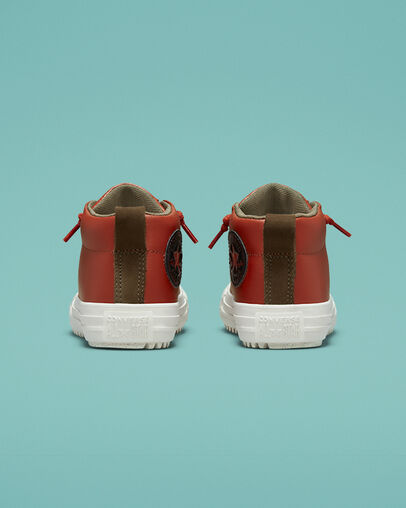 Chuck Taylor All Star Counter Climate Street Boot Rugged Orange/Schwarz, Heel View