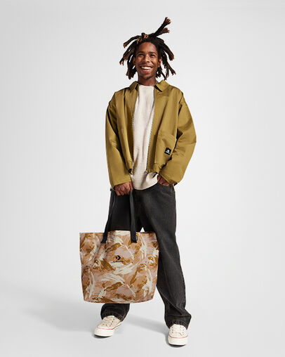 Camo Canvas Tote Paint Camo - Trek Tan