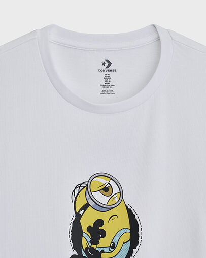 Converse x Minions T-Shirt White 10A, Full Body View