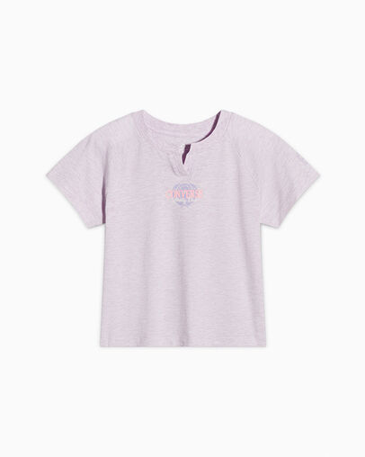 Raglan Knit Top Violet Heat Heather, Front View