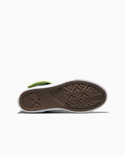 Pro Blaze Strap Leather Black/Neon Mantis Green/White, Outsole View