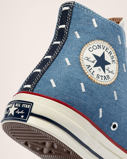 Chuck 70 Indigo Boro Blue/Egret/Midnight Navy, Detail Angle View