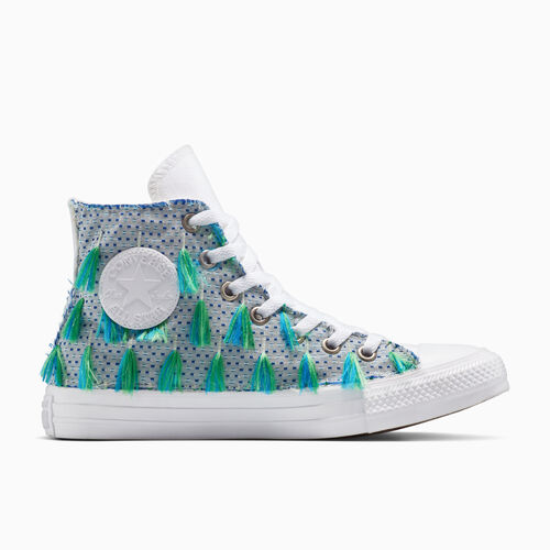 Converse  sneaker White Green Tassels
