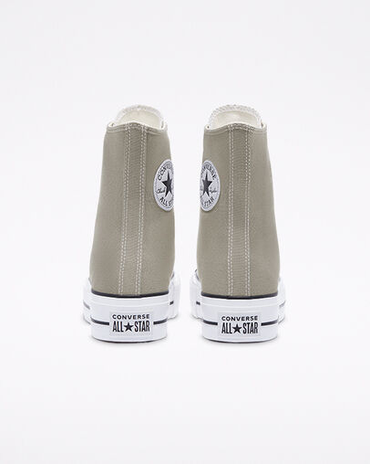 Chuck Taylor All Star Lift Extra High Platform Light Field Surplus/White, Heel View