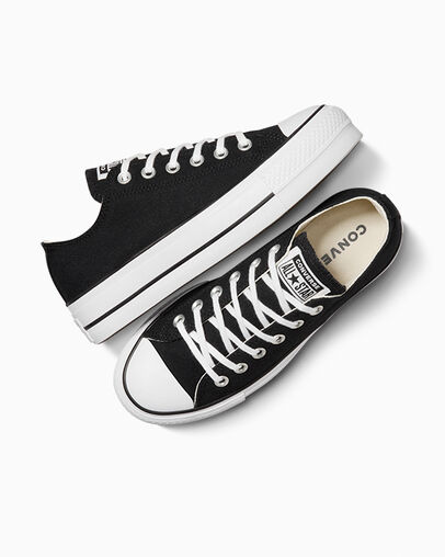 Chuck Taylor All Star Lift Platform Canvas Black/Black/White, Angled View