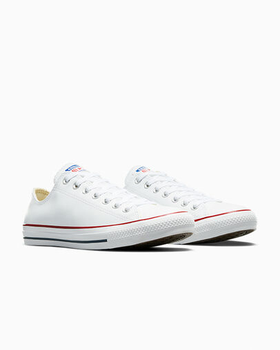 Chuck Taylor All Star Leather White, Top and Side View
