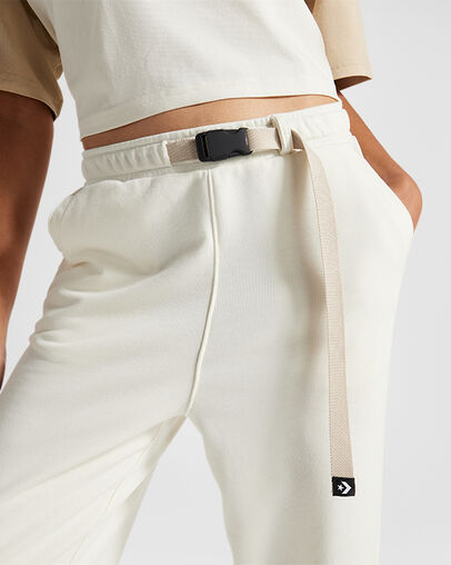 Wordmark Fleece Pants Converse Egret, Detail View